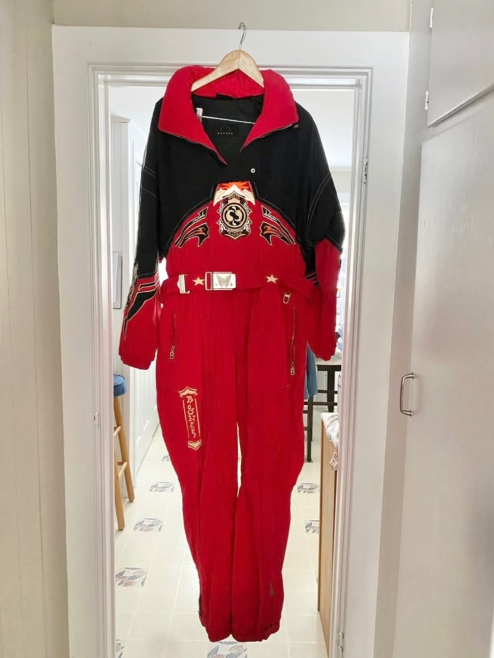 Vintage Bogner embroidered ski suit L/XL